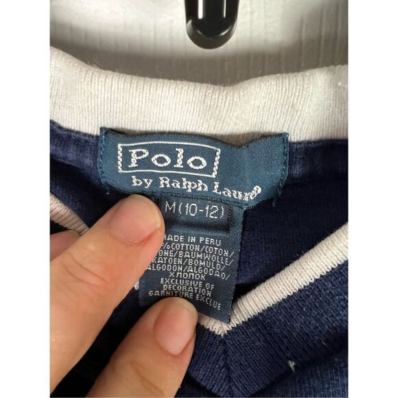 Ralph Lauren Boys Navy Shirt M 10/12 - Picture 2 of 3